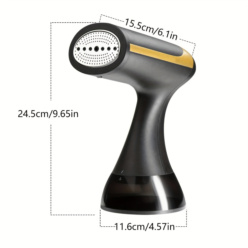 Portable Clothes Steamer 1100W – 20-Second Fast Heat-Up Handheld Garment Steamer with 10oz Water Tank for Wrinkle Removal on All Fabrics – Compact Travel Steam Iron for Home & Travel (Dark Black)