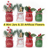 Christmas 8 mini jars set