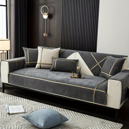 Chenille Sofa Cover Pet-Friendly Slipcover All Season Furniture Protector for Living Room Bedroom Office Couch Cover Multiple Sizes Colors
