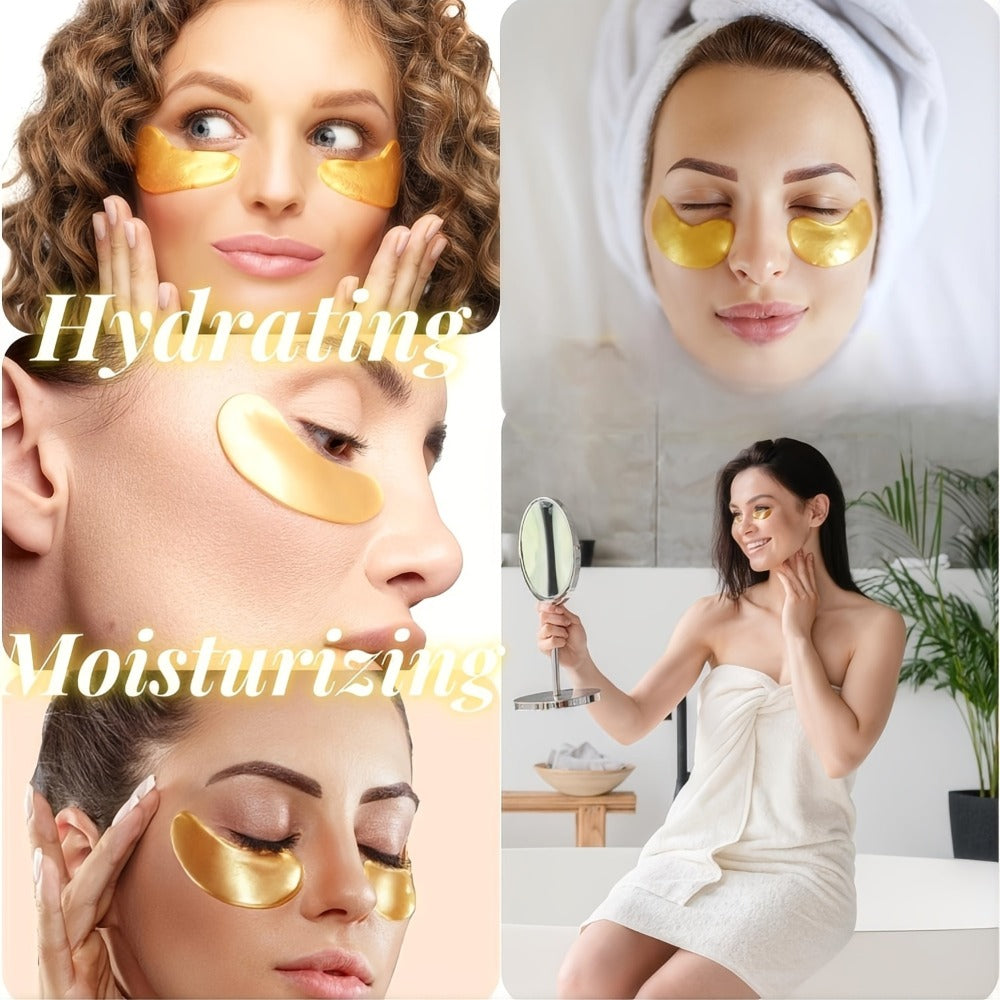 Under Eye Patches 24 Pairs Gold Collagen Eye Masks – Reduces Dark Circles, Puffiness & Fine Lines, Hydrating Under Eye Mask for Rejuvenated, Youthful Skin