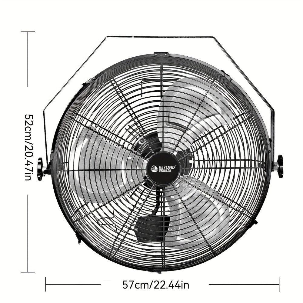 Wall Mounted Fan 18"/16" with 3 Speed Settings – Quiet Heavy Duty Electric Fan for Home, Garage & Industrial Use, Portable Shop Fan with Adjustable Tilt, Black or White