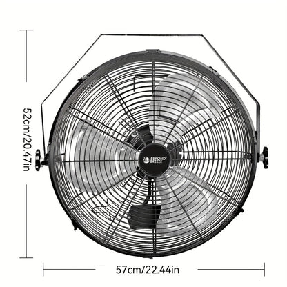 Wall Mounted Fan 18"/16" with 3 Speed Settings – Quiet Heavy Duty Electric Fan for Home, Garage & Industrial Use, Portable Shop Fan with Adjustable Tilt, Black or White