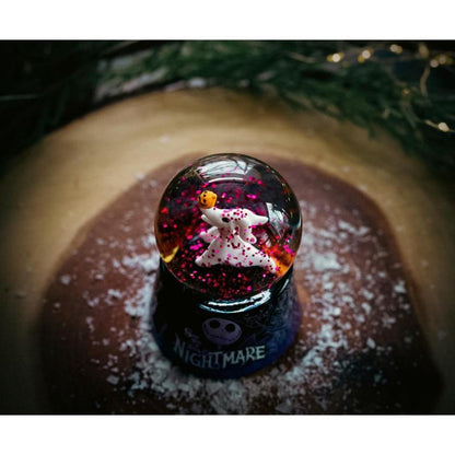 Nightmare Before Christmas Zero Light-Up Snow Globe – Disney Jack Skellington Dog Mini Collectible Snow Globe 3-Inch, LED Light-Up, Battery Included, Halloween Christmas Desk Decor Gift
