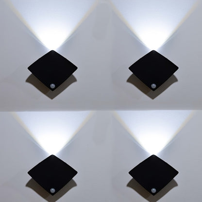 Magnetic LED Motion Sensor Wall Light USB Rechargeable – Wireless Night Light for Hallway, Stairs, Bedroom & Kitchen in White or Warm Light (1, 2 or 4 Pack)