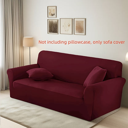 Elastic Anti-Slip Sofa Cover - Stretch Pet Friendly Couch Slipcover with Cat Paw Protection, Easy Care Fabric for Living Room Bedroom Office, 7 Colors 1-4 Seater