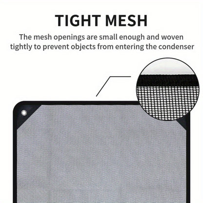 Outdoor Air Conditioner Cover 26"x26", Universal PVC Mesh AC Unit Protector, Prevents Leaves Debris Snow, Weatherproof Outdoor AC Cover for Winter Christmas Season