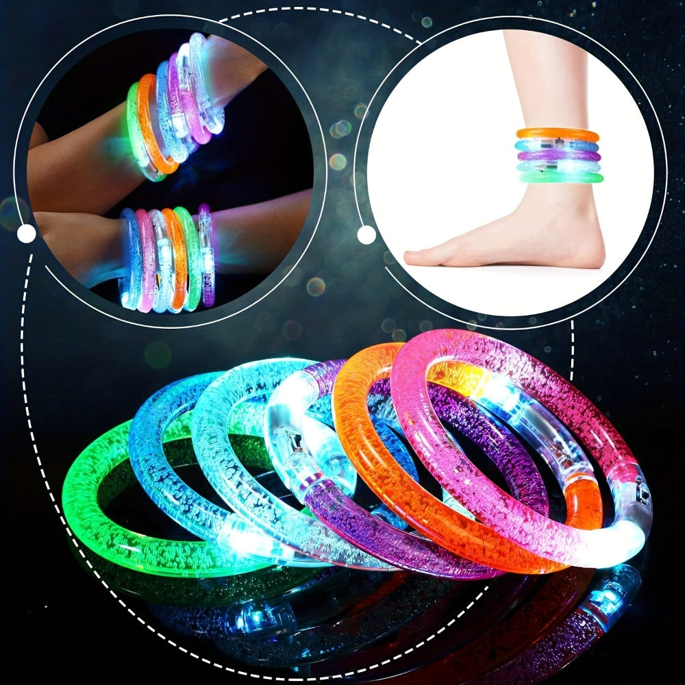 LED Glow Bracelets Party Pack – Flashing Light-Up Wristbands for Birthday, Concert, Carnival & Halloween, Assorted Colors Bulk Set 24 39 79 Pcs Night Light Party Supplies Gift