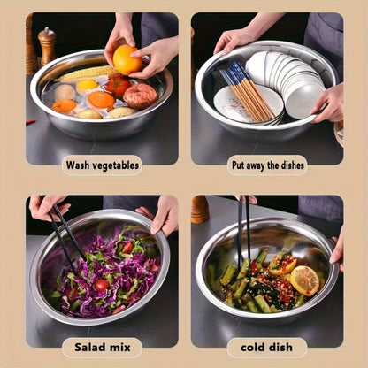 Stainless Steel Mixing Bowl Large 15.74 Inch Heavy Duty 304 Commercial Kitchen Bowl Rustproof Dishwashing Tub for Baking Cooking Pasta Prep