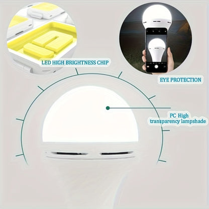 Emergency Light Bulb for Power Outages, Self-Charging Battery Backup LED Bulb 1200mAh 60 Watt Equivalent, Stays On During Blackout, E26 Base Rechargeable Backup Bulb for Home Safety Daily Use