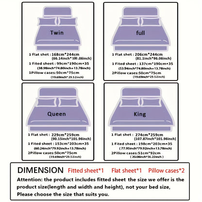 Bamboo Fitted Sheet Set 4-Piece Deep Pocket 18"-24", 2200TC Ultra-Soft Cool Breathable Bed Sheets, Anti-Shrink Fade-Resistant, Ideal for Hot Sleepers