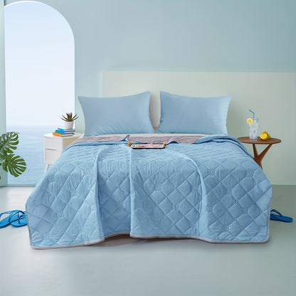 Ultrasonic Embossed Cooling Blanket – 100% Polyester Summer Throw, Breathable Lightweight for Hot Sleepers, Machine Washable, 6 Colors