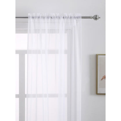 Sheer Curtains 2 Panels Rod Pocket – Light Filtering Privacy Window Drapes for Living Room Bedroom Modern Home Decor