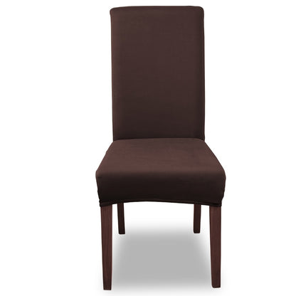 Silky Fiber Elastic Dining Chair Covers Set | Stretch Milk Fiber Slipcover, All-in-One Furniture Protector for Kitchen Wedding Office Hotel Living Room, 4pcs or 6pcs, 8 Colors