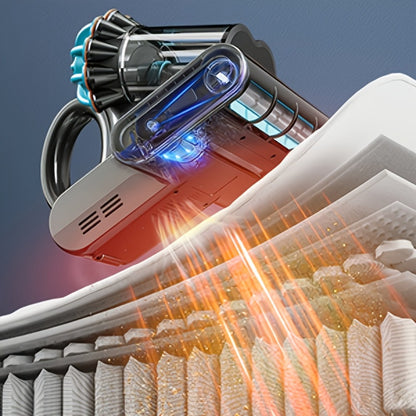Mattress Vacuum Cleaner 550W 20Kpa – Belife M8 Bed Vacuum with UV Light, Hot Air Heating, HEPA Filter & Dual Dust Cup for Couch, Pillow & Pet Hair (Corded)
