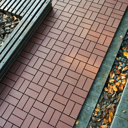 Interlocking Deck Tiles 44-Pack 12"x12" Waterproof Outdoor Patio Tiles – All-Weather PP Material, High Load-Bearing, Easy Snap-Lock Install, Grid Pattern Flooring for Poolside, Balcony, Backyard, Patio & Bathroom