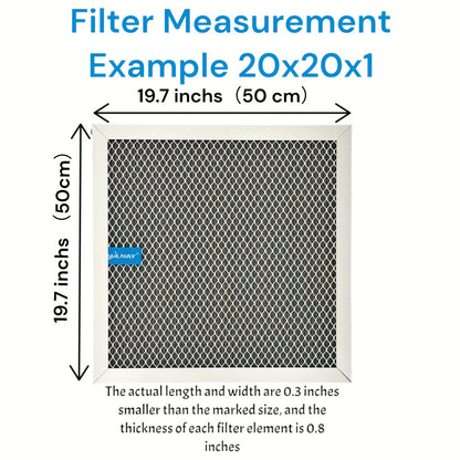Washable Electrostatic HVAC Air Filter MERV 8 Lifetime Reusable, 6-Layer Filtration MPR 600 FPR 5, Increases Airflow, Healthier Indoor Air for Home and Office, Multiple Sizes Available