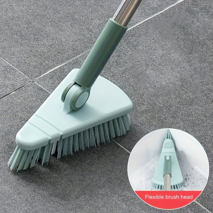 Long Handle Scrub Brush 37.4 Inch, Detachable Floor Scrubber with Hard Bristles for Cleaning Shower, Bathtub, Tile, Bathroom, Kitchen, Balcony & Walls – Stiff Bristle Deck Brush for All Seasons
