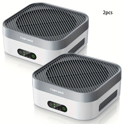 HEPA Air Purifier for Home Bedroom Up to 700 Sq Ft with True HEPA Filter 3-Stage Filtration Quiet Sleep Mode USB-C Charging Smart Touch Control for Pets Dust Pollen Smoke Odor Desk Car Travel