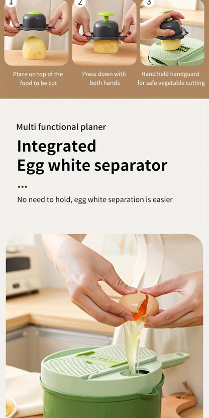 Vegetable Chopper 16-in-1 Manual Food Chopper Slicer Dicer Grater with Container – Professional Onion Potato Carrot Cutter Kitchen Tool