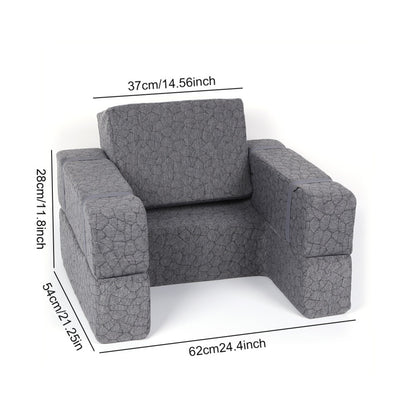 Adjustable Reading Gaming Wedge Pillow with Armrests – Multipurpose Foam Support Pillow for Bed, Sofa & Floor, Steam Deck & Switch Compatible, Gray