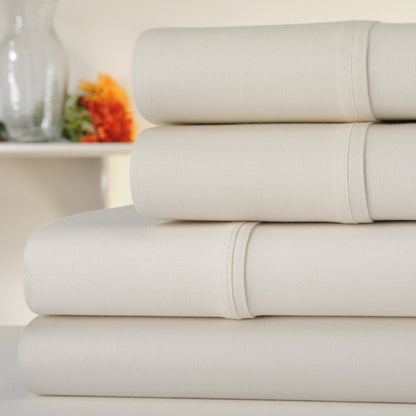 Egyptian Cotton Sheet Set 1000 Thread Count - Deep Pocket Fitted Sheet, Sateen Weave, Breathable Soft Bedding Set for King Queen Full Twin
