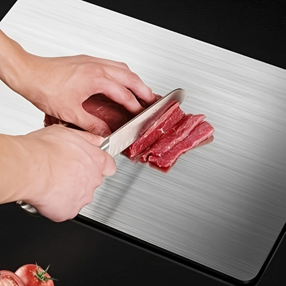 Stainless Steel Cutting Board Set of 3 – Durable BPA-Free Kitchen Cutting Boards, Rust-Resistant & Easy to Clean, Space-Saving Nested Design for Meat, Vegetables & Food Prep