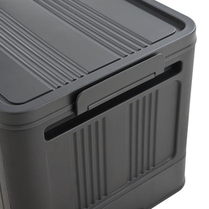 Rolling Storage Cart 4 5 Tier Double Door Collapsible Stackable Plastic Organizer with 360 Lockable Wheels Space Saving Bin for Dorm Office Closet Bedroom Garage Gym
