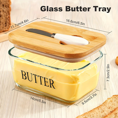 Ceramic Butter Dish with Lid and Knife – Large Countertop Butter Keeper, Airtight Seal, Easy-Clean Design, Multiple Colors – Kitchen Gift for Butter Lovers