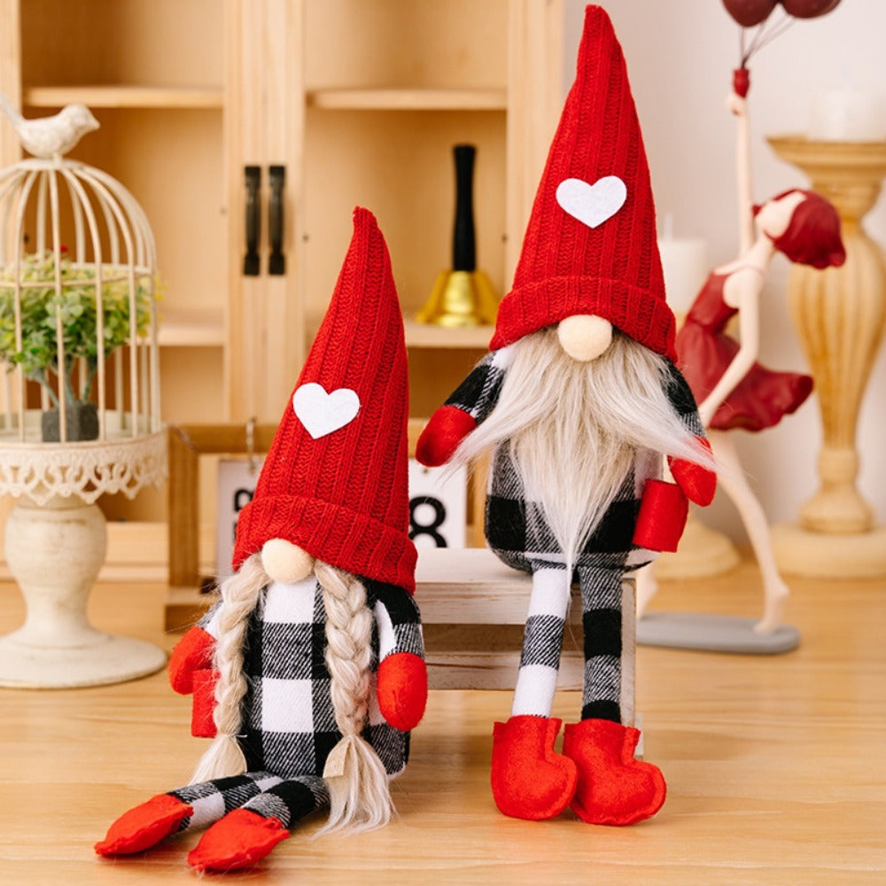 Gnome Home Decor 2pcs Set – Collectible Holiday Gnomes Figurines for Living Room, Bedroom, Office, Birthday & Party Decorations, Gifts for Men & Women
