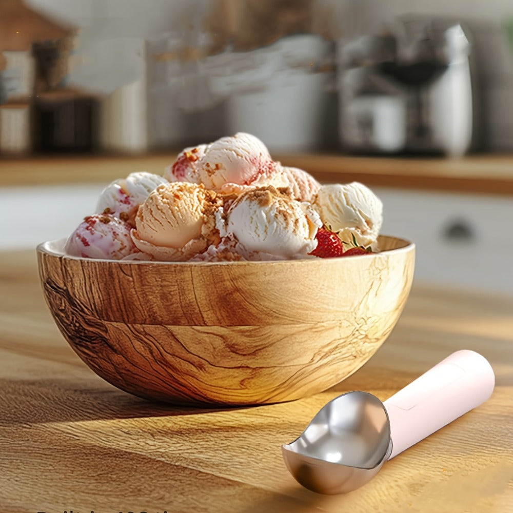 Heated Electric Ice Cream Scoop – USB-C Rechargeable with 3 Temperature Levels up to 158°F, Touch-Activated, IPX7 Waterproof, LED Display, Food Grade Stainless Steel, Ergonomic Design for Hard Ice Cream