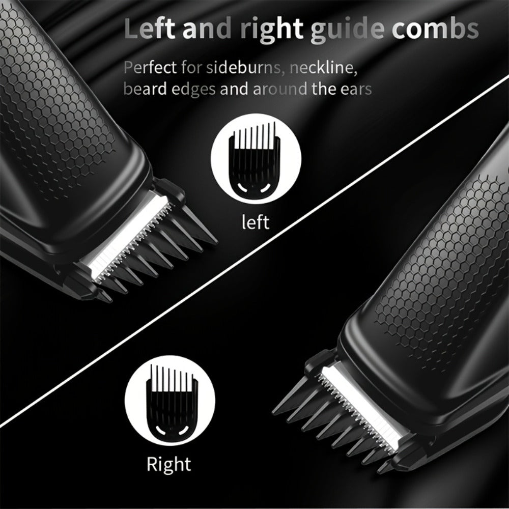 Beard Trimmer for Men Cordless Hair Clipper Electric Shaver Facial Mustache Body Hair Grooming Kit USB Rechargeable All-in-One Grooming Tool Gift for Men Black