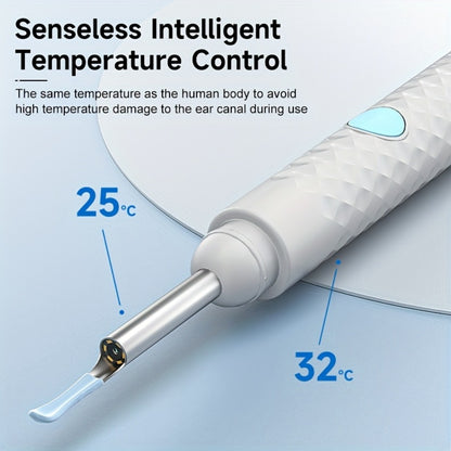 Ear Cleaning Camera Kit 1080P HD Rechargeable Lithium Battery – 6 Ear Spoons, Ear Tweezers, Visual Ear Wax Removal Tool Compatible with All Smartphones for Adults Safe Home Ear Care
