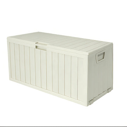 Waterproof Deck Box Outdoor Storage Cabinet 35/75 Gallon – Enhanced Version with Handles & Wheels | Large Patio Storage Box for Pool Accessories, Garden Tools & Outdoor Gear | Easy Assembly Lockable