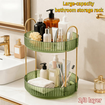 360 Rotating Makeup Organizer Skincare Storage Rack - Multi-Layer Detachable Cosmetic Organizer for Perfume, Lipstick, Skincare, Desktop Vanity Organizer for Bathroom & Bedroom