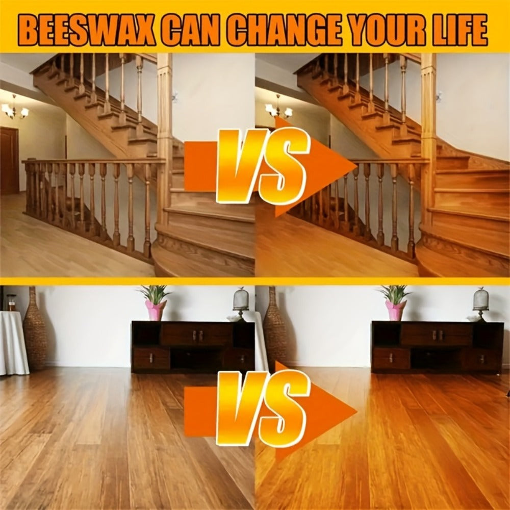 Beeswax Wood Polish & Repair Kit, Natural Wood Furniture Care Wax Deeply Moisturizes, Removes Scratches & Dullness, Restores Shine on Solid Wood Furniture, Floors, Countertops, Doors & Windows – 1, 2 or 3 Piece Set