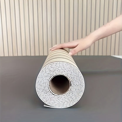 3D Wood Grain Wall Panels Self-Adhesive Peel and Stick Soundproof Grid Board Thick Matte Finish Wallpaper for Walls Ceilings Curved Surfaces Home Decor Easy Install