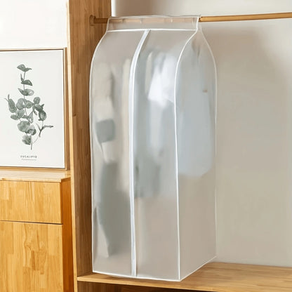 Garment Bag Clothes Dust Cover - Translucent PEVA Waterproof Hanging Storage Bag for Coat Dress Suit, Thickened Washable, Multiple Sizes