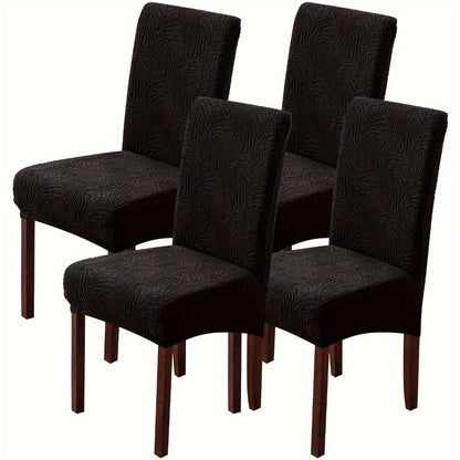Dining Chair Covers Stretch Jacquard Slipcovers Removable Washable Chair Protector for Kitchen Hotel Restaurant Set of 4 or 6