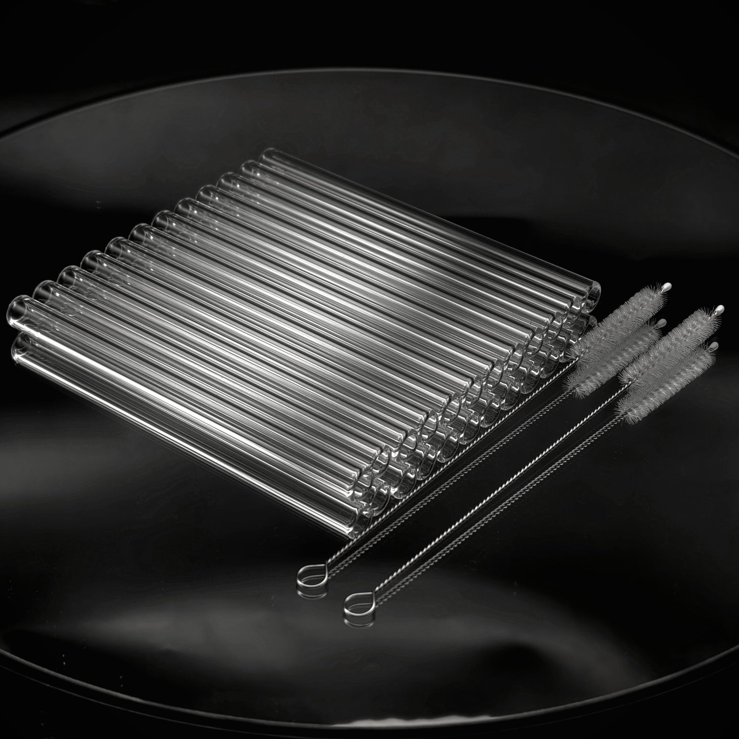 Glass Straws Reusable 12 Pack with Cleaning Brushes - Borosilicate Glass Drinking Straws 6 or 8 Inch, Clear & Colorful, Thick 12mm, Dishwasher Safe for Smoothies, Juice, Coffee & Cocktails
