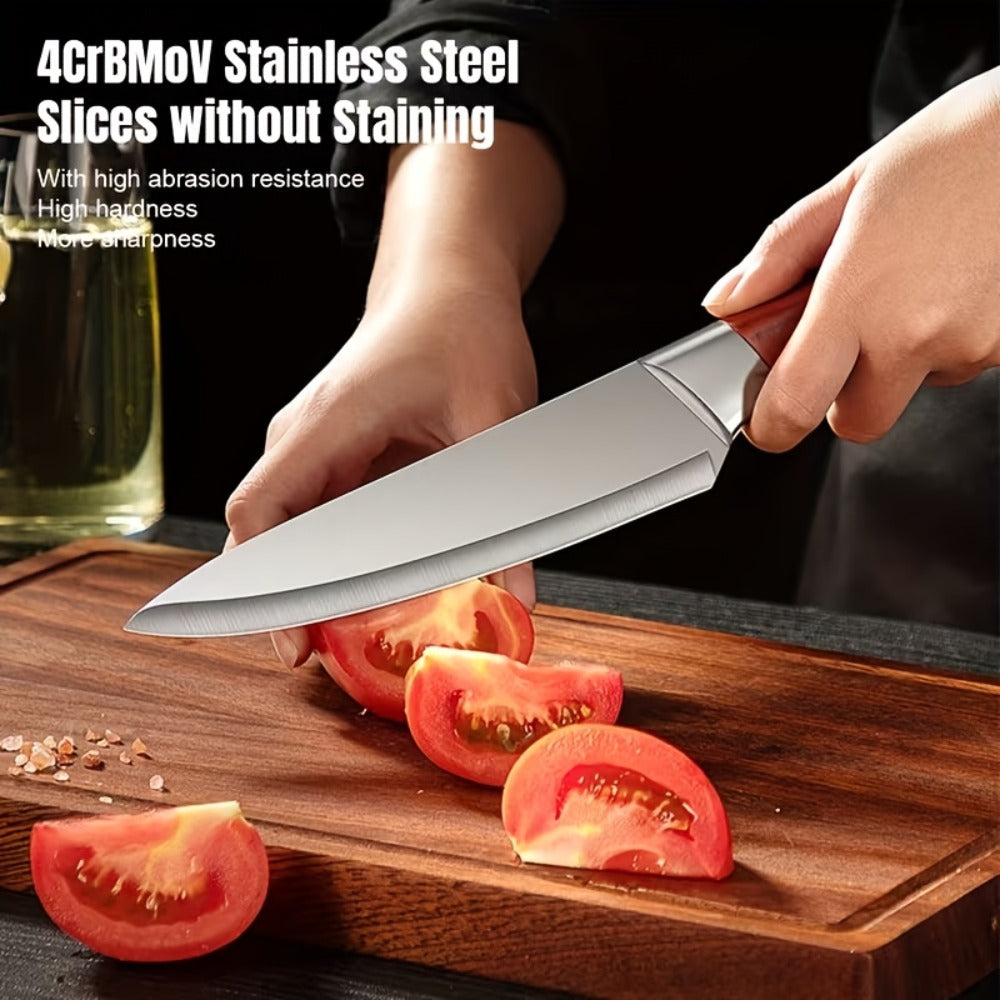 Kitchen Knife Set 3-Piece Hand Forged Stainless Steel Chef Knives with Boning Fillet & Carving Blades – Professional Butcher Set for Meat Cutting BBQ Father's Day Gift