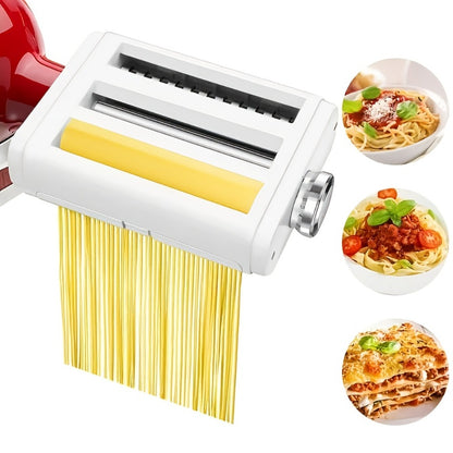 Pasta Maker Attachment for Stand Mixer – 3-in-1 Stainless Steel Noodle Making Kit for Homemade Spaghetti & Fettuccine, Durable & Easy to Use, Compatible with Most Stand Mixers