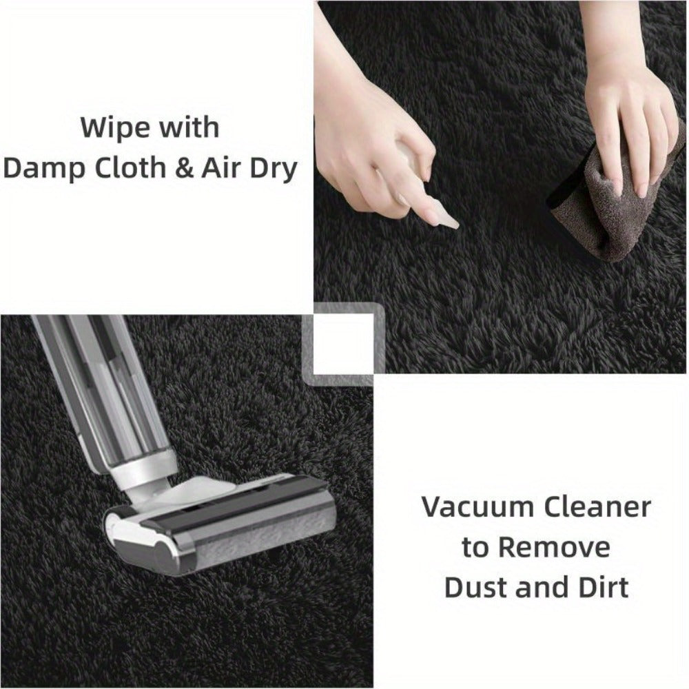 Gradient Color Soft Area Rug - Washable Anti-Slip Shaggy Fluffy Carpet for Living Room & Bedroom | Modern Machine-Made Floor Mat in Extra Large Sizes | Cozy Plush Rug in Multiple Colors