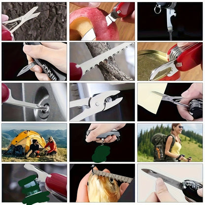 Multitool Pocket Knife 17-in-1 – Includes Screwdriver, Pliers, Scissors, Bottle Opener & More, Portable Multi-Tool for Camping, Hiking, Emergencies & Everyday Carry, Gift for Men