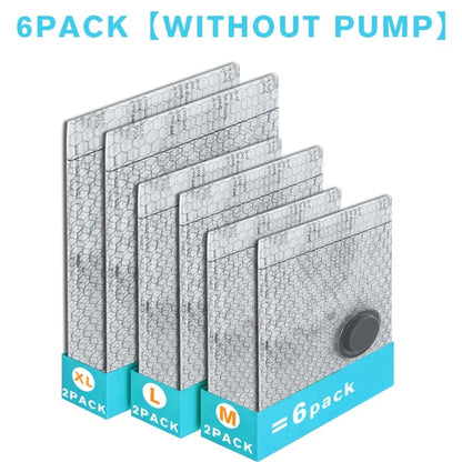Vacuum Storage Bags with Electric Pump USB Wireless Space Saving Compression Bags for Clothes Blankets Duvets Pillows Bedding Travel Camping Wardrobe Organizer