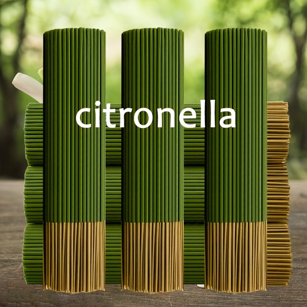 Lemongrass Incense Sticks 205 Pack – 45-Minute Long Burn Aromatherapy Sticks for Yoga, Meditation & Relaxation, Outdoor & Indoor Use for Home, Garden, Camping, Pool & Holiday Decor