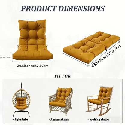 Outdoor Lounge Chair Cushion Set 1 or 2pcs Polyester Soft Machine Washable with Straps Full Back Support for Garden Patio Furniture Indoor Outdoor Seating Multiple Colors