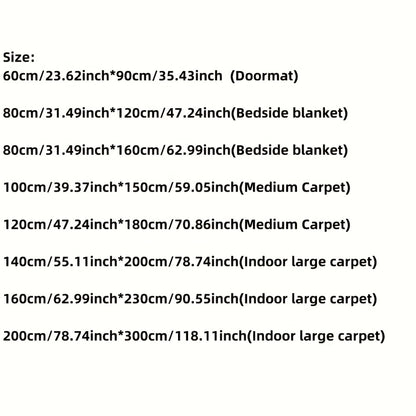 Bohemian Floral Area Rug Non-Slip Backing Machine Washable Velvet Floor Mat Shedding-Resistant 100% Polyester Soft Carpet for Living Room Bedroom Kitchen Office Modern Decorative Rug