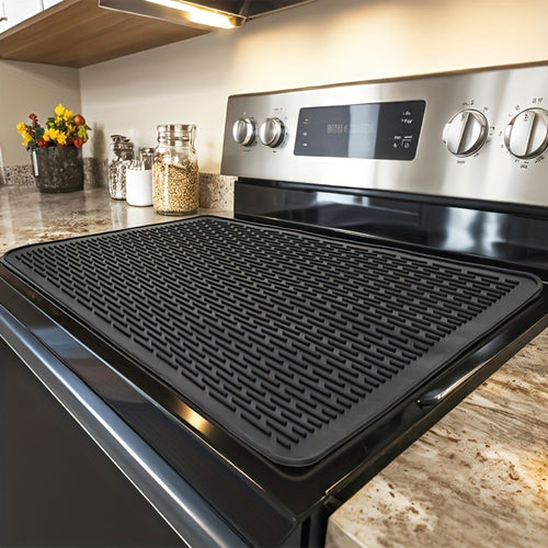 Silicone Stove Top Cover Protector 28x20 Inch – Heat-Resistant Glass Cooktop Cover for Electric & Ceramic Stoves, Scratch-Proof Surface Mat & Kitchen Dish Drying Pad