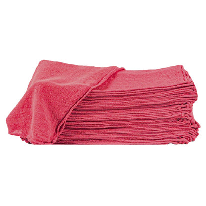 Cotton Shop Rags 12x14 Inch Absorbent Lint-Free Cleaning Towels Multipurpose Shop Towels for Automobile Garage Industry Home Red White Navy Blue 50 100 150 200 500 Pack Bulk Value
