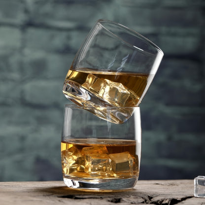 Whiskey Glasses Set of 6 – Premium Crystal Bourbon Rocks Glasses 10.5oz, Clear Drinking Glasses for Scotch Cocktail Whisky Juice, Dishwasher Safe Glassware, Father's Day Gift for Men Dad
